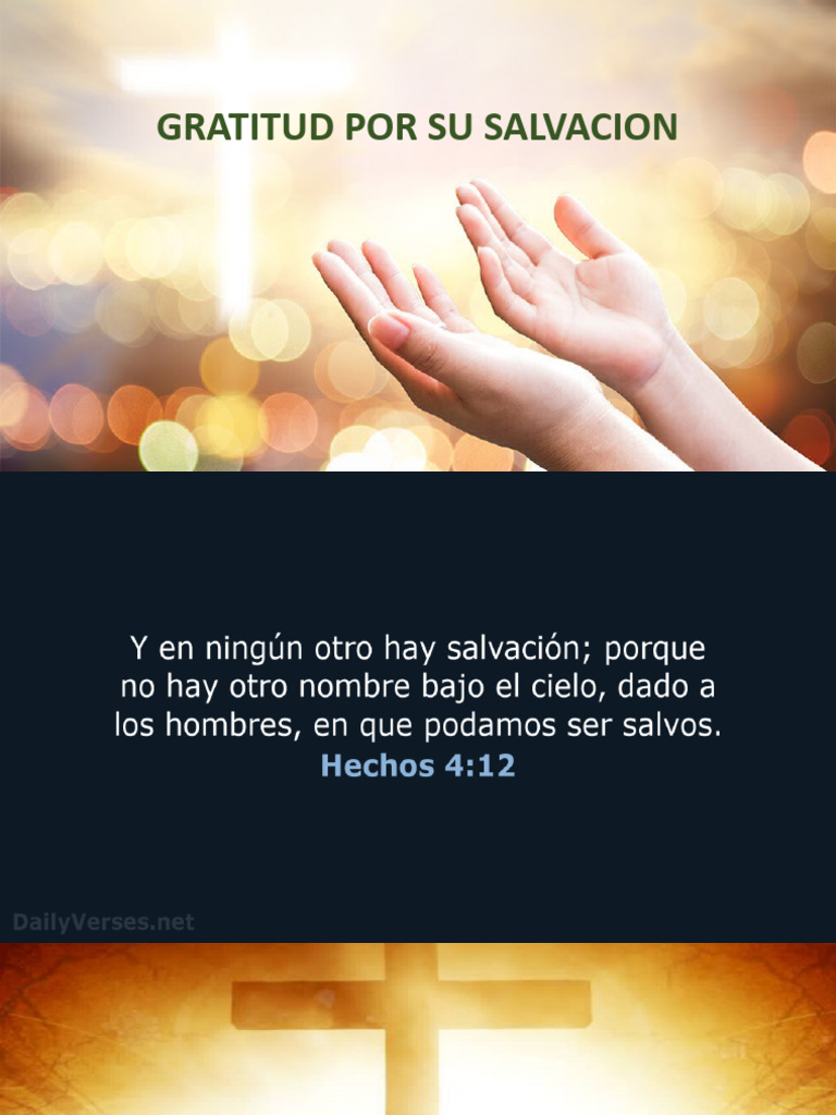 Gratitud por la Salvación en Cristo | PDF | Creencia religiosa y ...