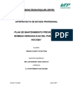 Tuyub 2021 Diseño y Elaboracion Del Plan de Mantenimiento de Bombas Hidrahulicas