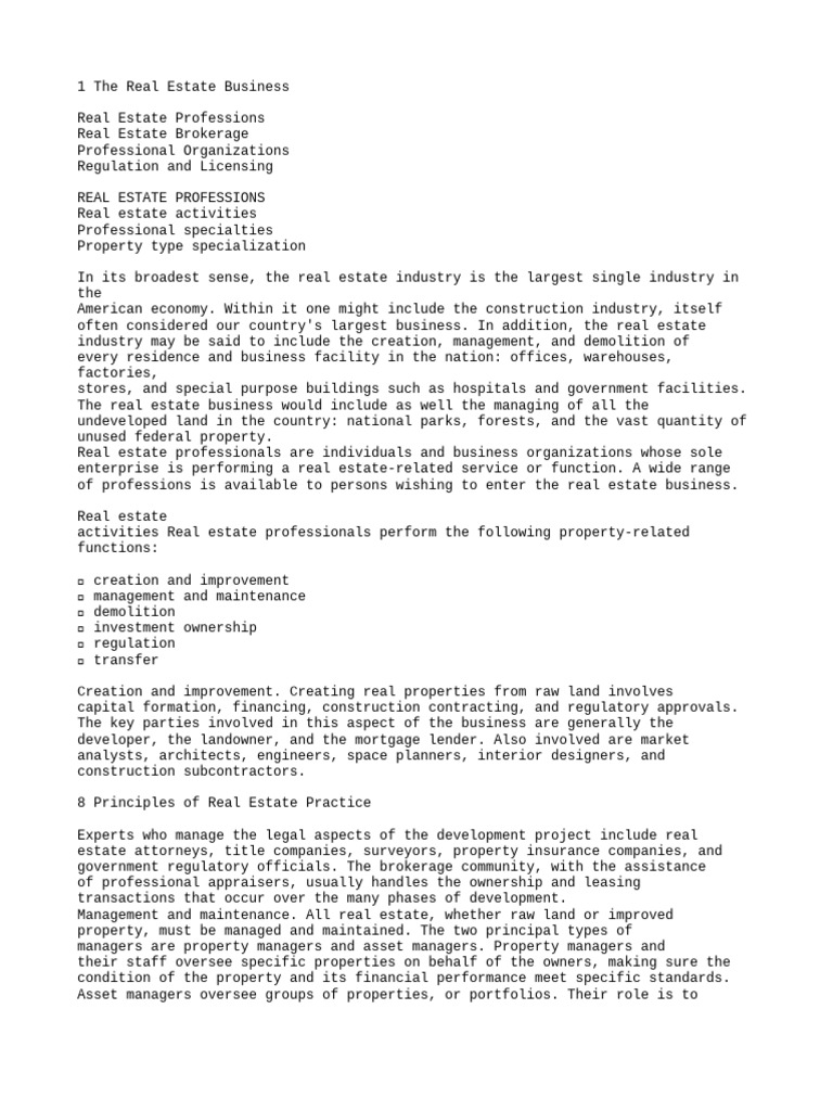 1 The Real Estate Business PDF