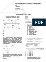 Atividade Avaliativa de Quimica 3 Bim 3 Ano