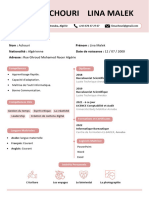 Curriculum Vitae Achouri Lina Malak