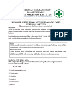 Quesioner Survei Budaya Mutu Keselamatan Pasien