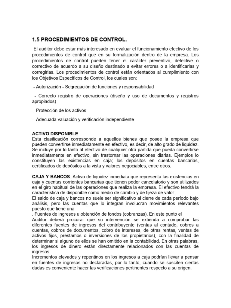 Control Interno de Caja y Bancos | PDF | Bancos | Contabilidad