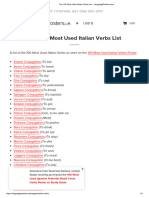 The 100 Most Used Italian Verbs List
