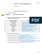 Level B1.3 / Study Guide Unit 4.1: Erika Molina