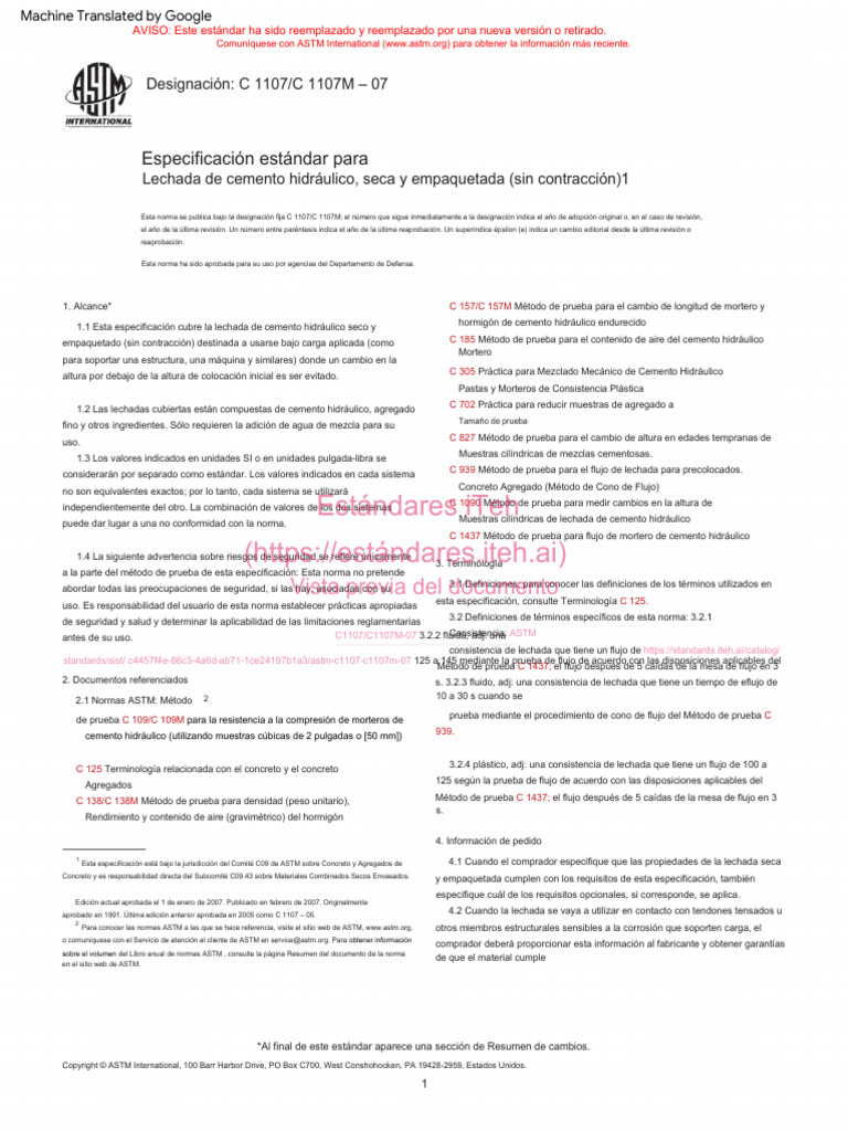 Astm c1107 c1107m 09 pdf hormig n cemento