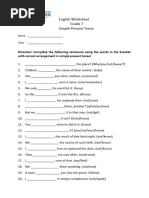 English Worksheet 