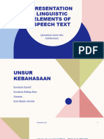 Presentation Linguistic Elements of Speech Text B Indo Kelompok 4 Kelas 9A