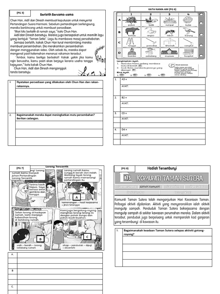Lembaran Kerja BM | PDF