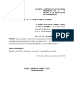 Solicito Certificado de Estudios Primarios Del 1° - 4° Grado y La Devolución de Documentos
