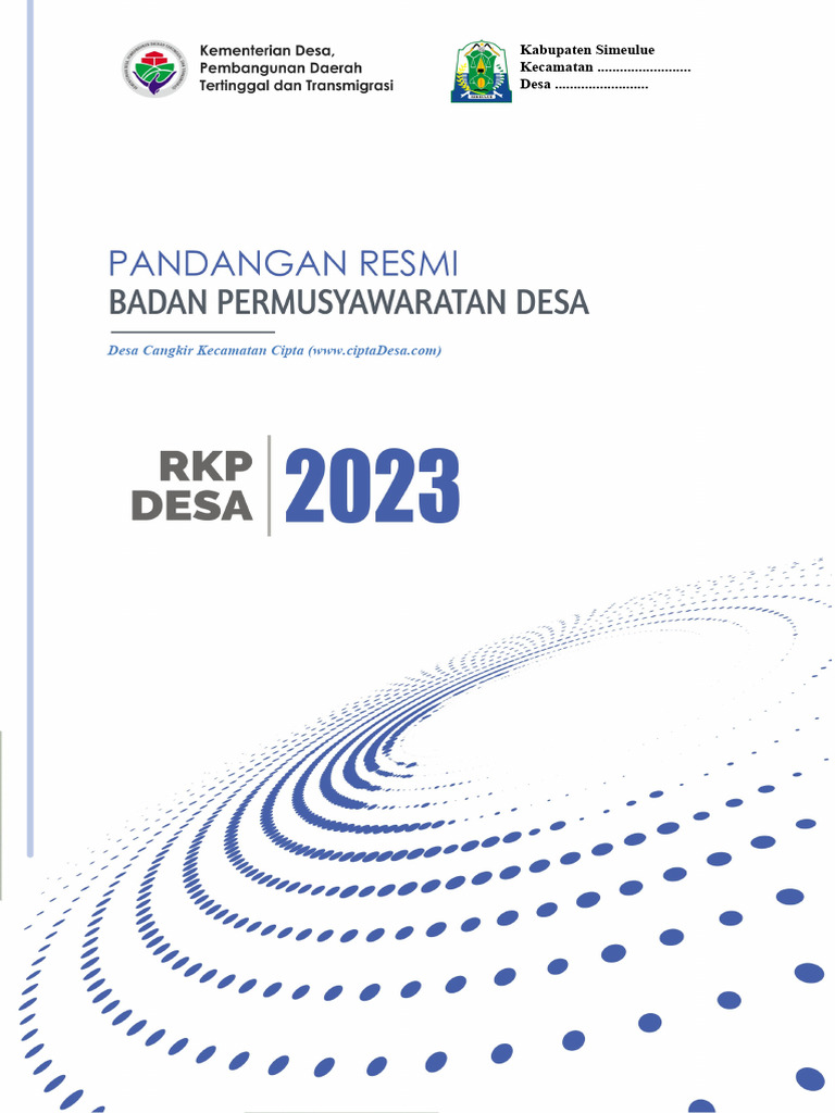 Pandangan Resmi BPD RKP Desa 2023 | PDF