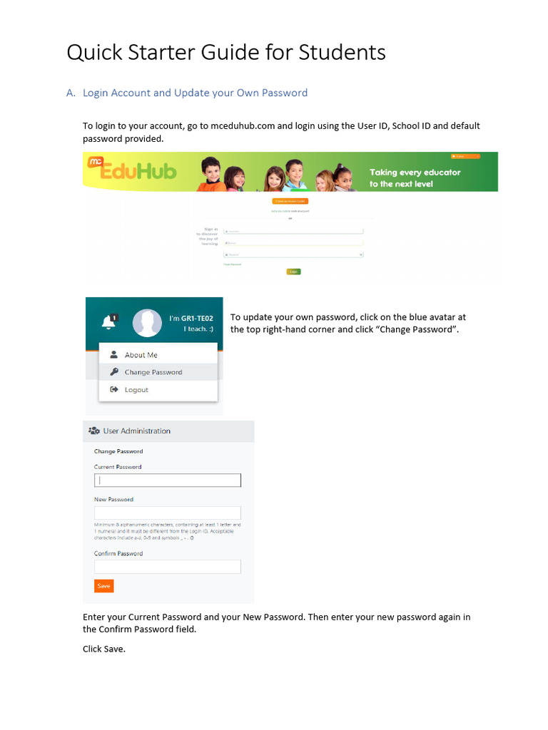 Quick Starter Guide For Students PDF PDF