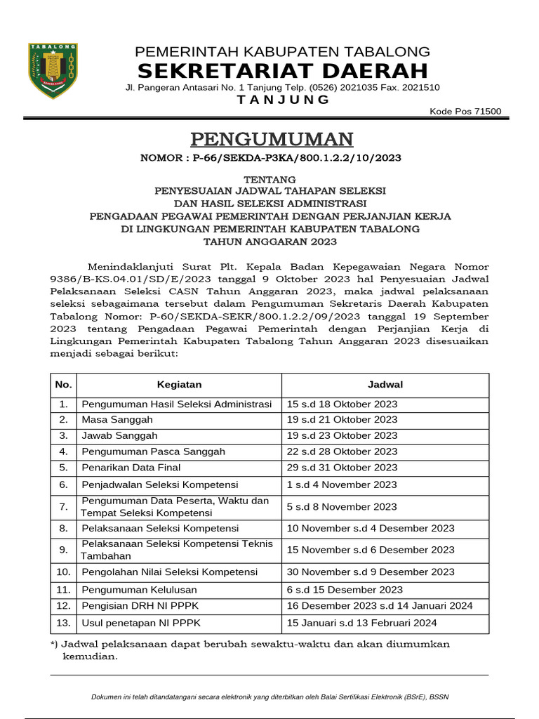 Tte pengumuman p3k 2023 pdf