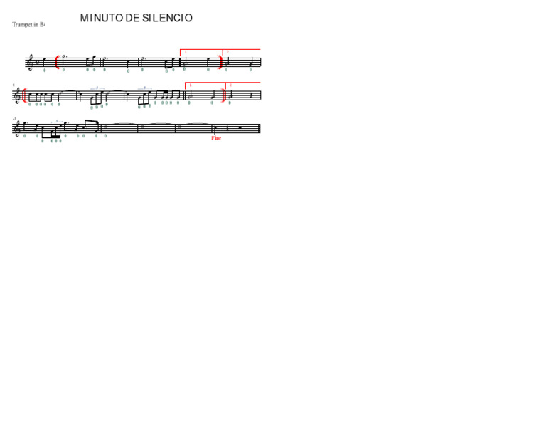 MINUTO DE SILENCIO Trumpet in BB PDF