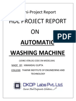 HDL Project Report On Automatic Washing