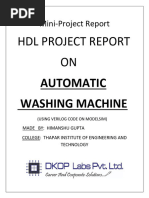 HDL Project Report On Automatic Washing