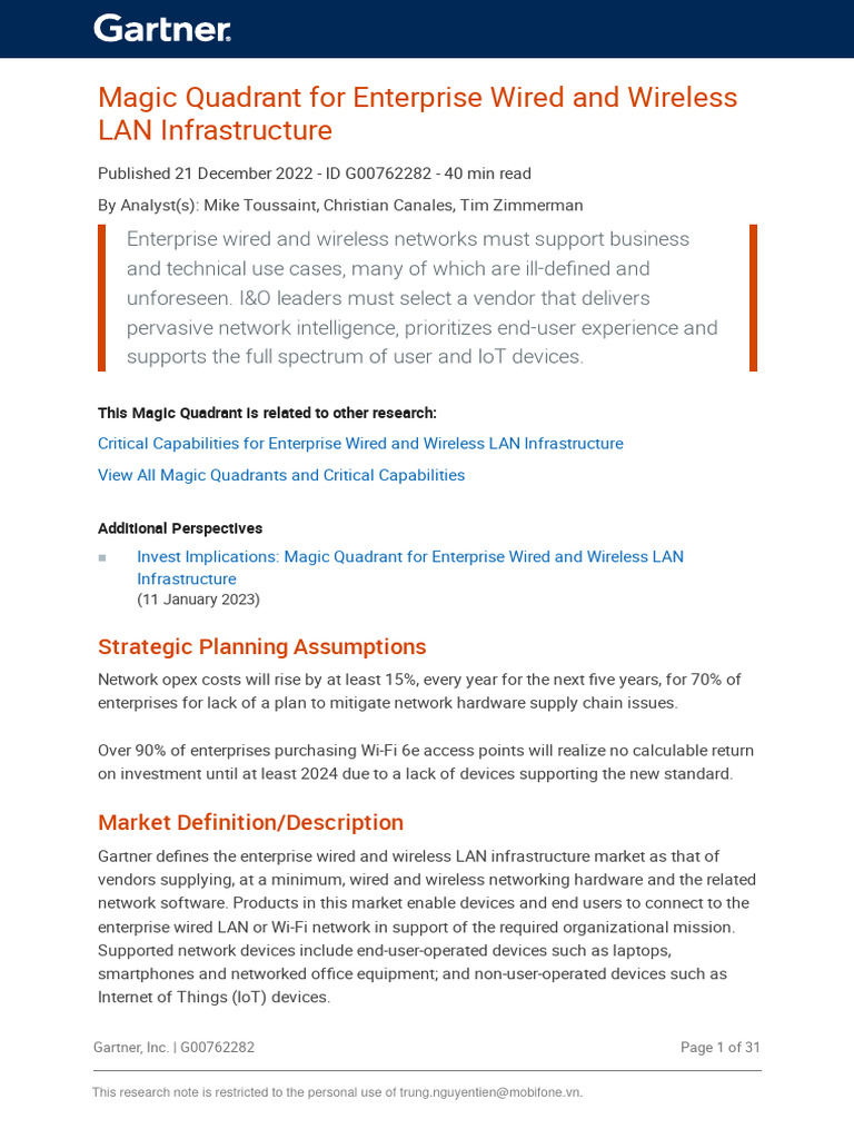Magic Quadrant For E 762282 NDX PDF Computer Network Cloud Computing