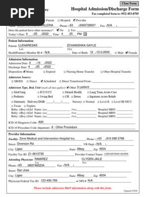 DISCHARGE FORM
