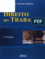 Resumo Direito Do Trabalho Pedro Paulo Teixeira Manus