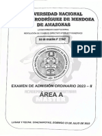 2023 - Examen Ordinario 2023-II ... ÁREA A ... (23 de julio de 2023)