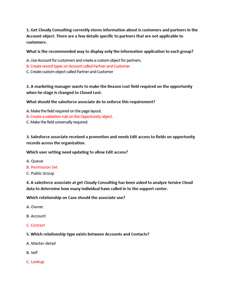 Salesforce Associates Notes | PDF