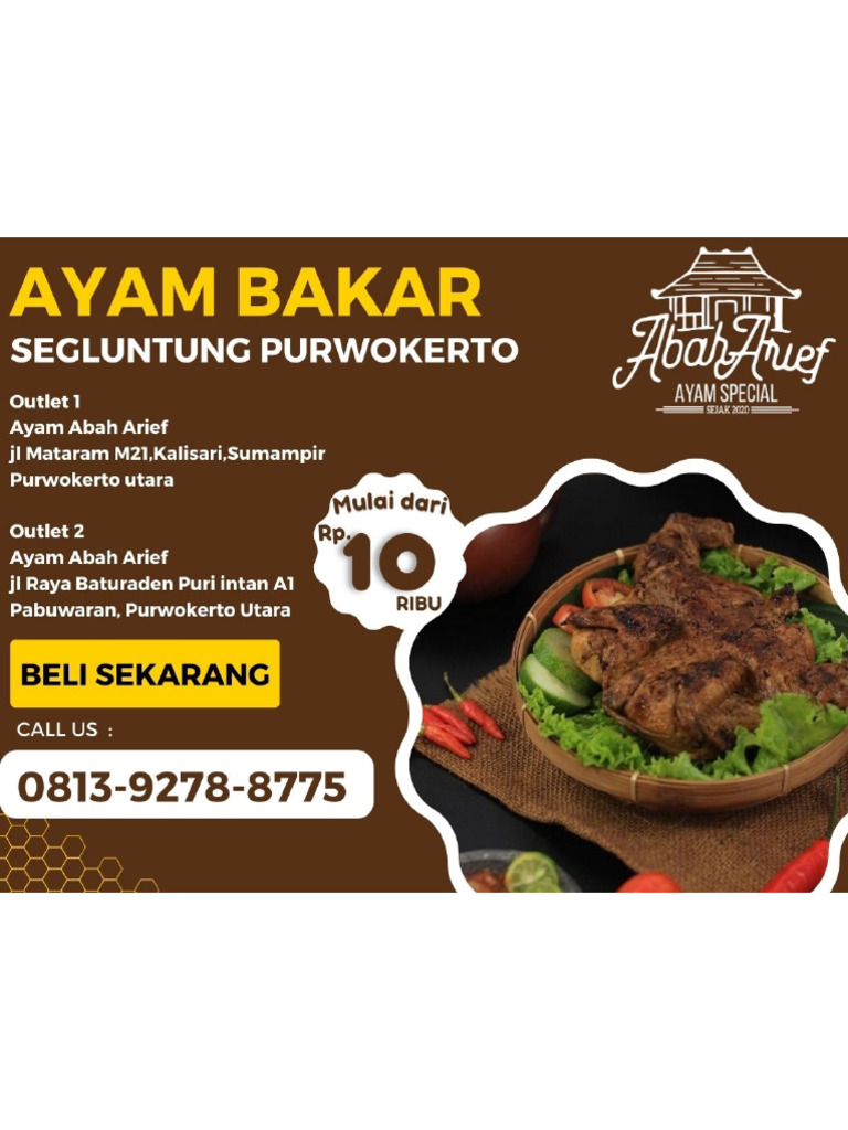 Ayam Bakar Artomoro Palagan | PDF