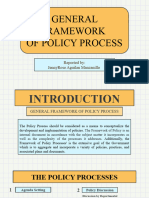 General Framework of Policy Process