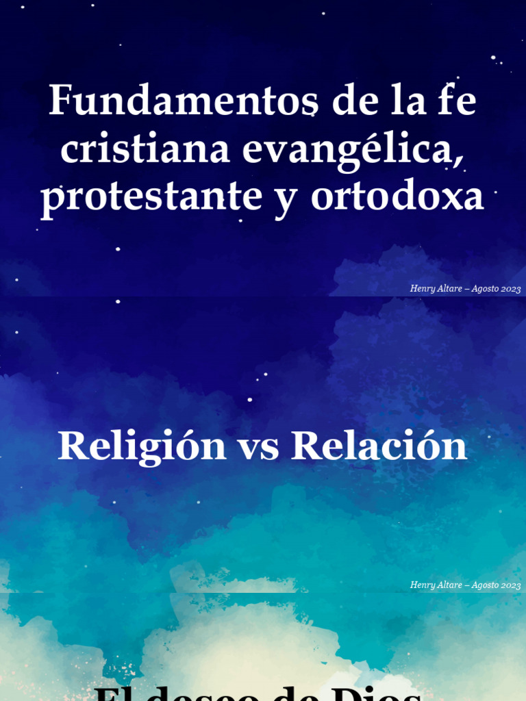 Fundamentos de la fe cristiana | PDF | Dios | Creencia y doctrina cristiana