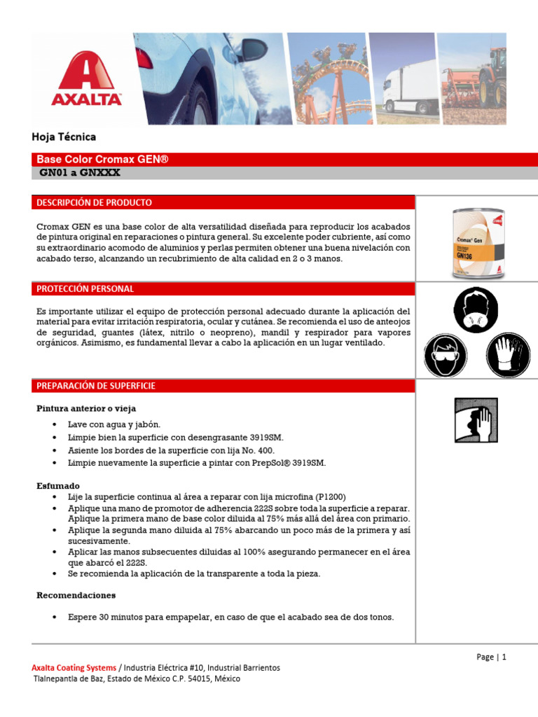 HT Base Color Cromax Gen | PDF