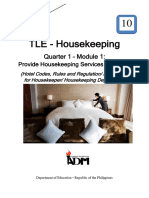 TLE10 - Q1 - M1 - Adora, Q. - Tabuk CNHS - Provide Housekeeping Services To Guest