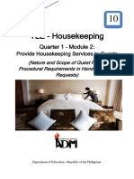 TLE10 - Q1 - M2 - Adora, Q - Tabuk CNHS - Provide Housekeeping Services To Guests