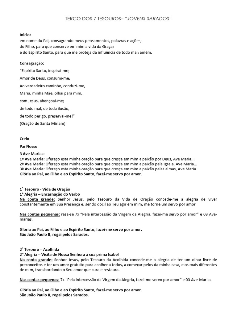 Ter o dos 7 tesouros js download gr tis pdf maria m e de jesus
