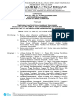Surat - Keputusan - Panitia - FGD - Evaluasi - Kinerja - Tenaga - Kependidikan - Fikp-Unhas - Tahun - 2023