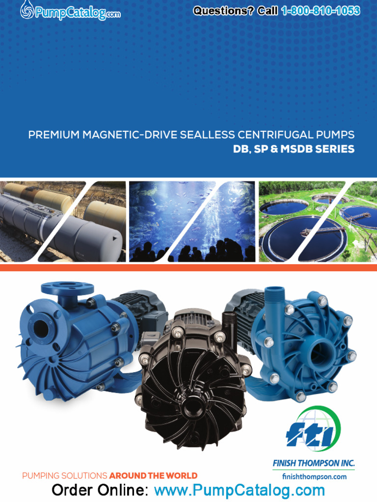 Fti Finish Thompson Db Sp Msdb Series Pumps Brochure Pdf Pump