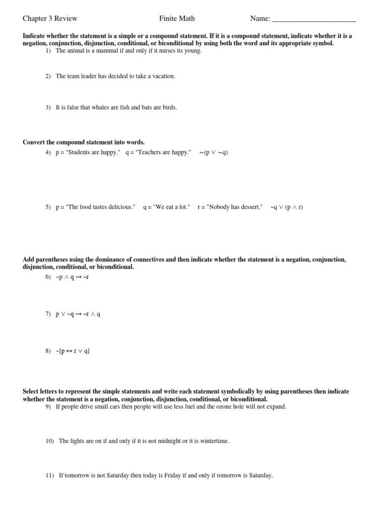 Symbolic Logic Study Guide | PDF | If And Only If | Grammar