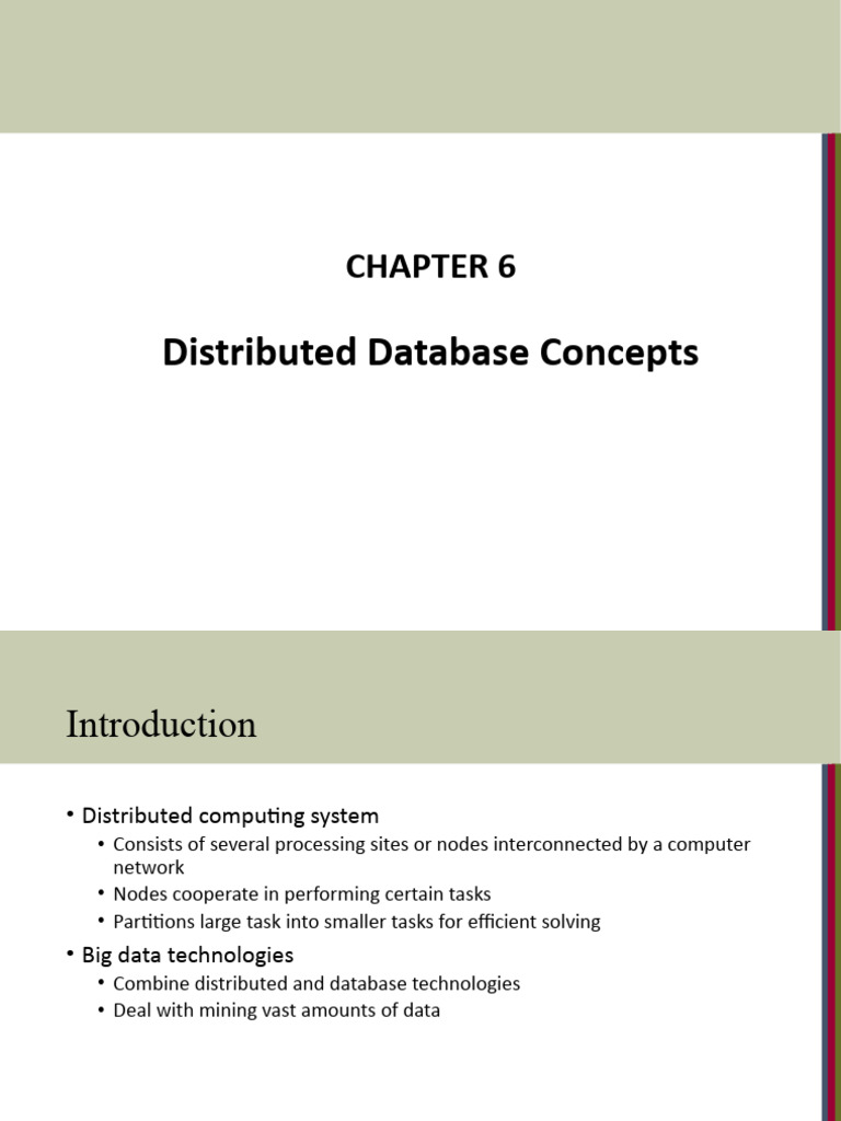 Distributed Database Concepts Explained | PDF | Databases | Replication ...