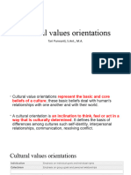 Cultural Values Orientations - Pertemuan 11