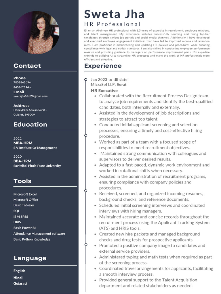 HR Professional Profile and Expertise | PDF | Recruitment | Employee ...