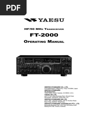 【取扱説明書のみ】YAESU FT-227 OPERATING MANUAL Yaesu FT-227R Technical Supplement Service Manual | PDF