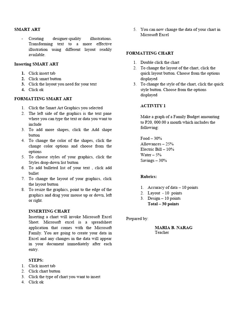 Smart art pdf microsoft excel button computing 