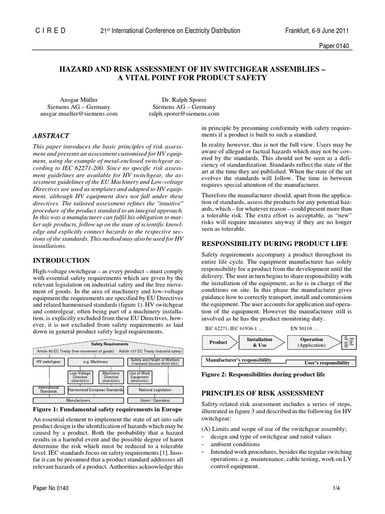 HV Switchgear Risk Assessment Guide | PDF | Computers | Technology ...