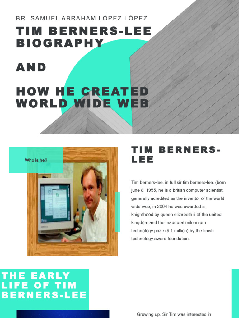 Tim BernersLee Biography PDF World Wide  & 