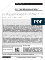 Comparative Study On Efficacy, Tolerability, and Cost of Different Iron Supplements Among Antenatal Women With Iron-Deficiency Anemia