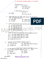 GSSSB Sub Accountant Sub Auditor Question Paper 10-10-2021