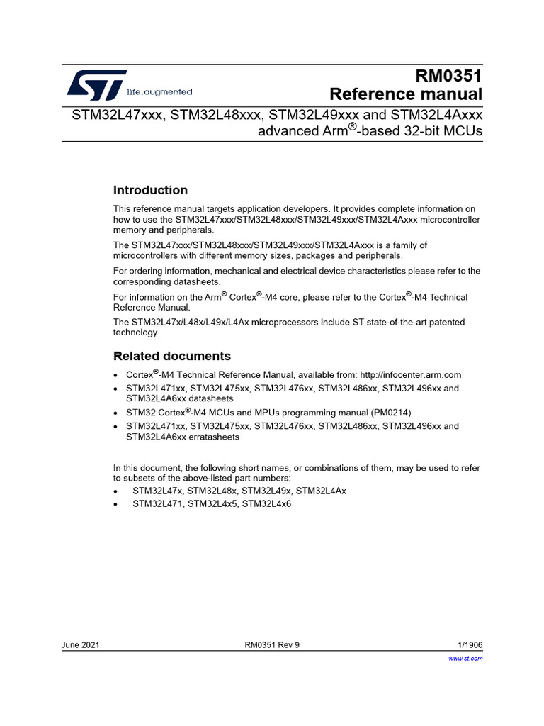 STM32L4 Reference Manual | PDF