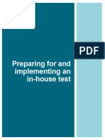 Preparing For and Implementing An in House Test