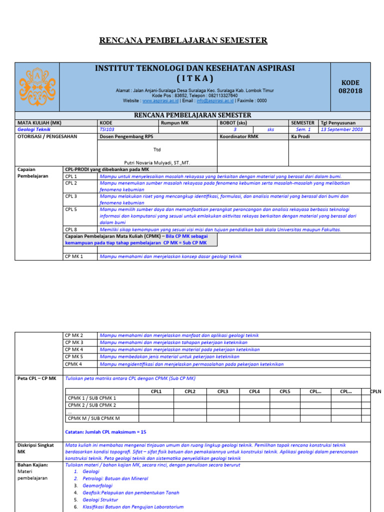FORM RPS Geotek | PDF