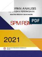 Analisis Peperiksaan Sijil Pendidikan MRSM 2021