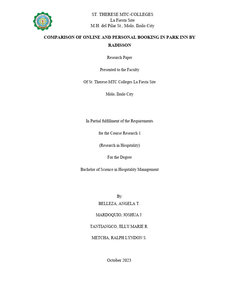 Research HHH HHHH HHHH HHHH | PDF | Customer Satisfaction | Hotel
