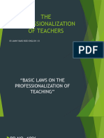 The Professionalization of Teachers